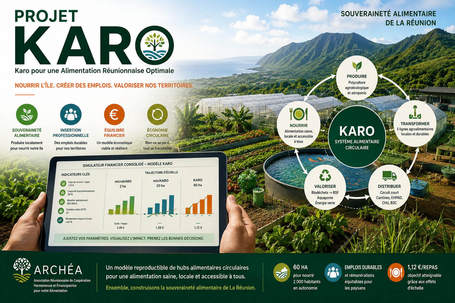 Simulateur Financier Consolidé KARO (Modèle Économique, CAF & ETP)