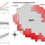 variation des précipitations ssp2 40 ans